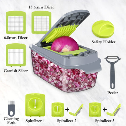 Smile Mom Vegetable Chopper and Slicer with Container