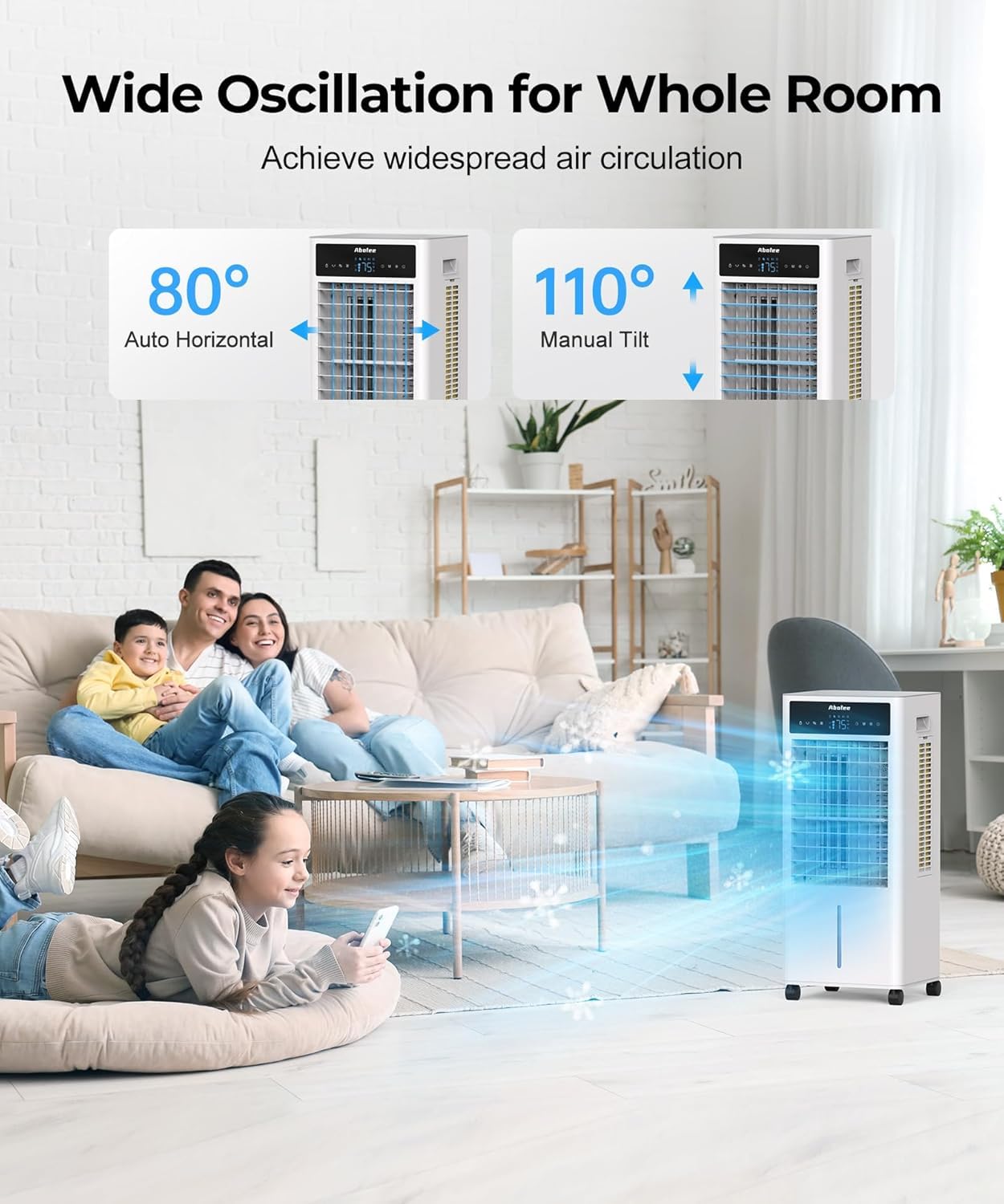 Portable Air Cooler with Humidifier & Remote