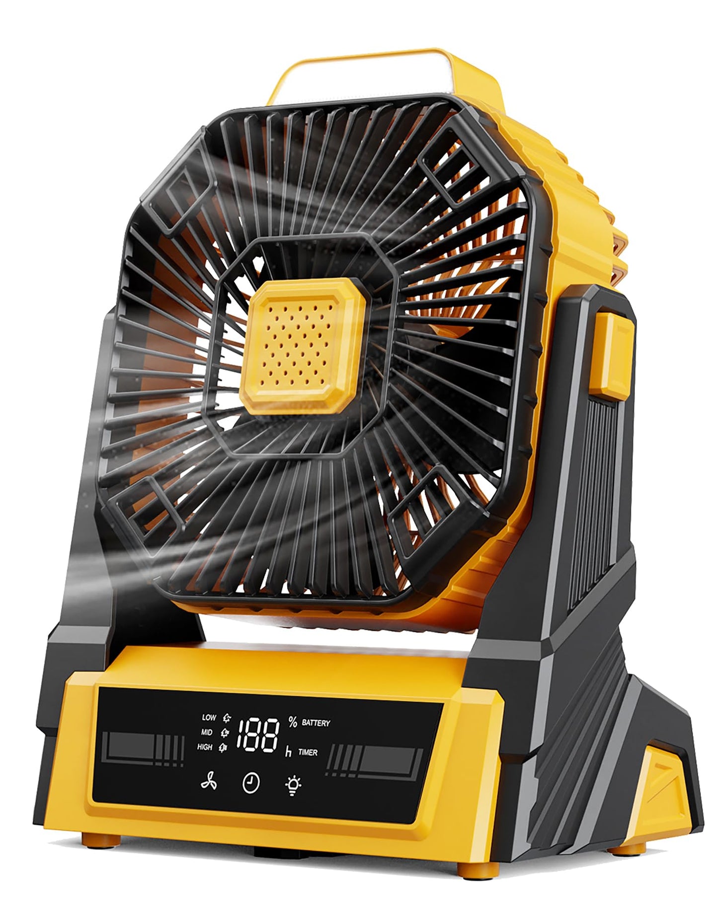 Portable Camping Fan with Lights and Battery
