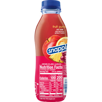 Snapple Fruit Punch Juice Drink, 12-Pack