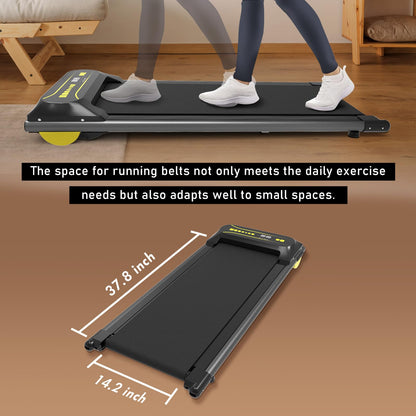 Walking Pad Running Machine Walking Machine for Home Under Desk Treadmill with LED Display and 12 Preset Programs 2.25HP Portable Treadmill Jogging Machine for Office Small Space by FANOFUN