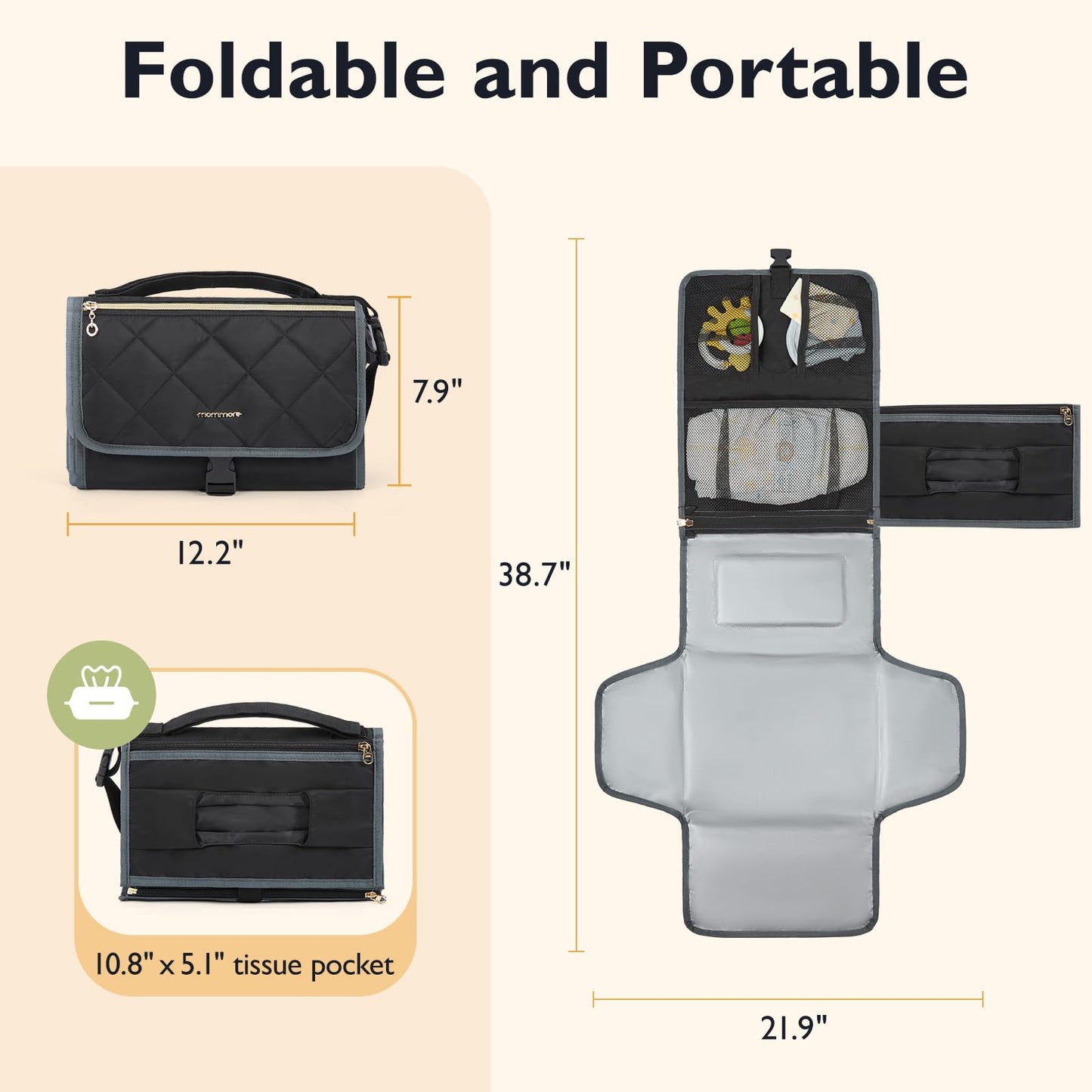 Portable Water-Resistant Changing Pad for Baby
