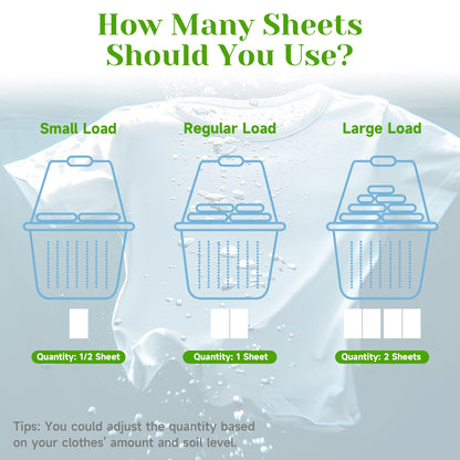 Dissolvable Laundry Detergent Sheets for 200 Loads