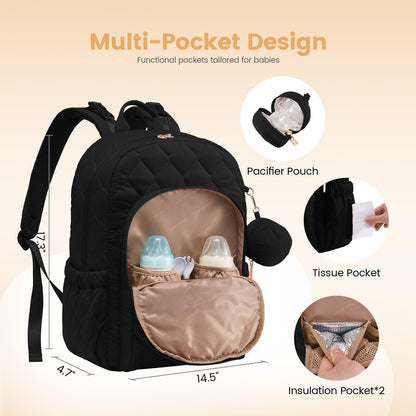 LOVEVOOK Diaper Bag Backpack with Insulated Pockets