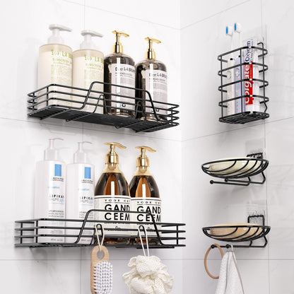 5-Pack Adhesive Shower Caddy Organizer Shelves