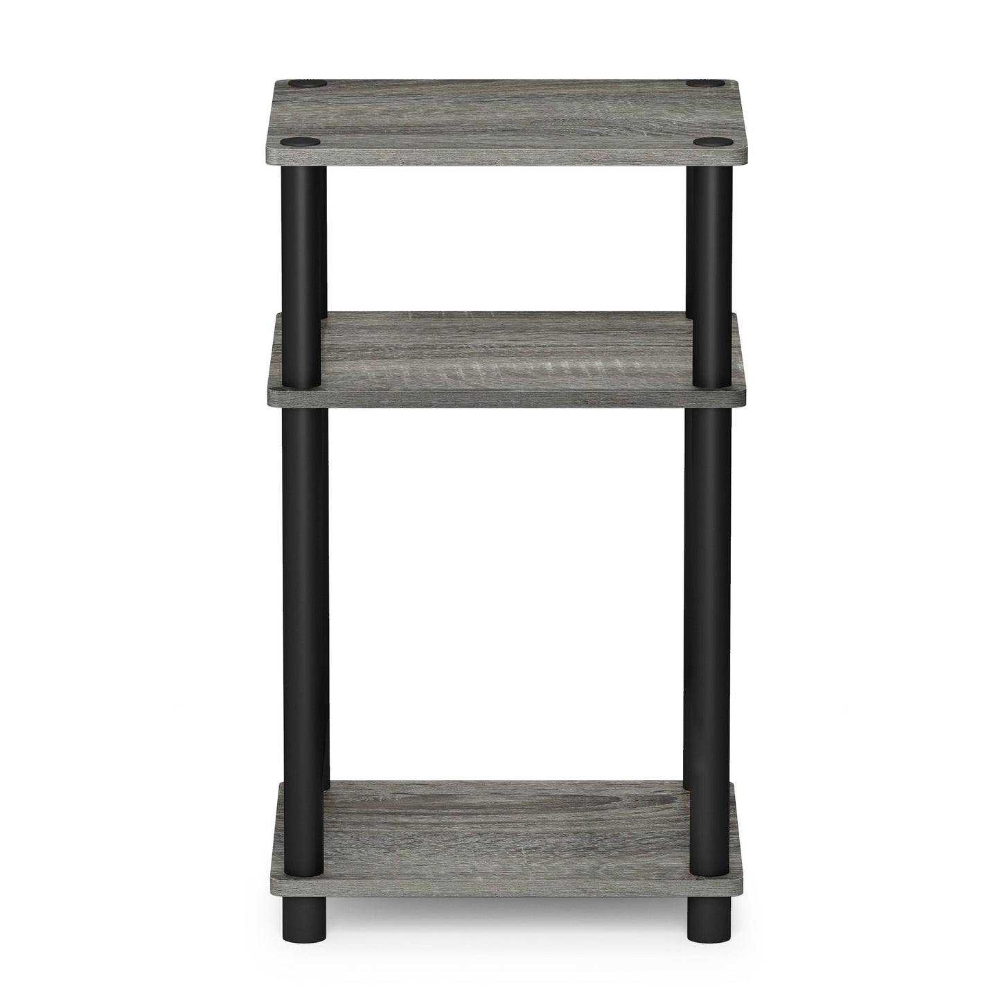 Furinno 3-Tier End Table in French Oak Grey