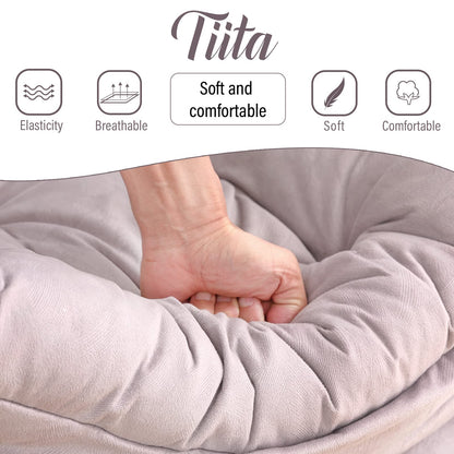 Tiita Lazy Chair with Ottoman, Modern Large Accent Lounge Chair, Leisure Sofa Armchair with Ottoman, Reading Chair with Footrest for Bedroom, Living Room, Dorm Rooms, Garden and Courtyard