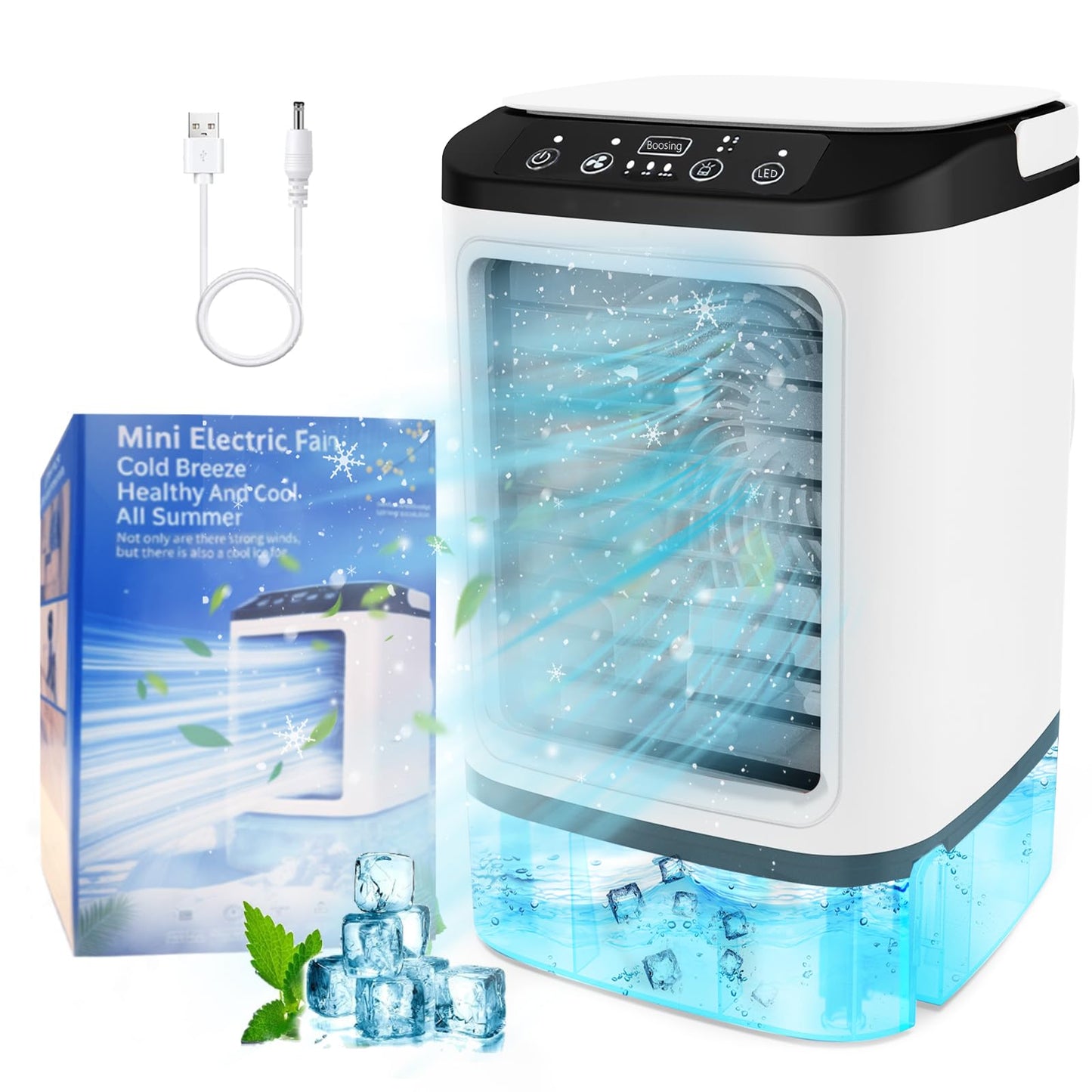 Portable Air Cooler with 900ml Water Tank