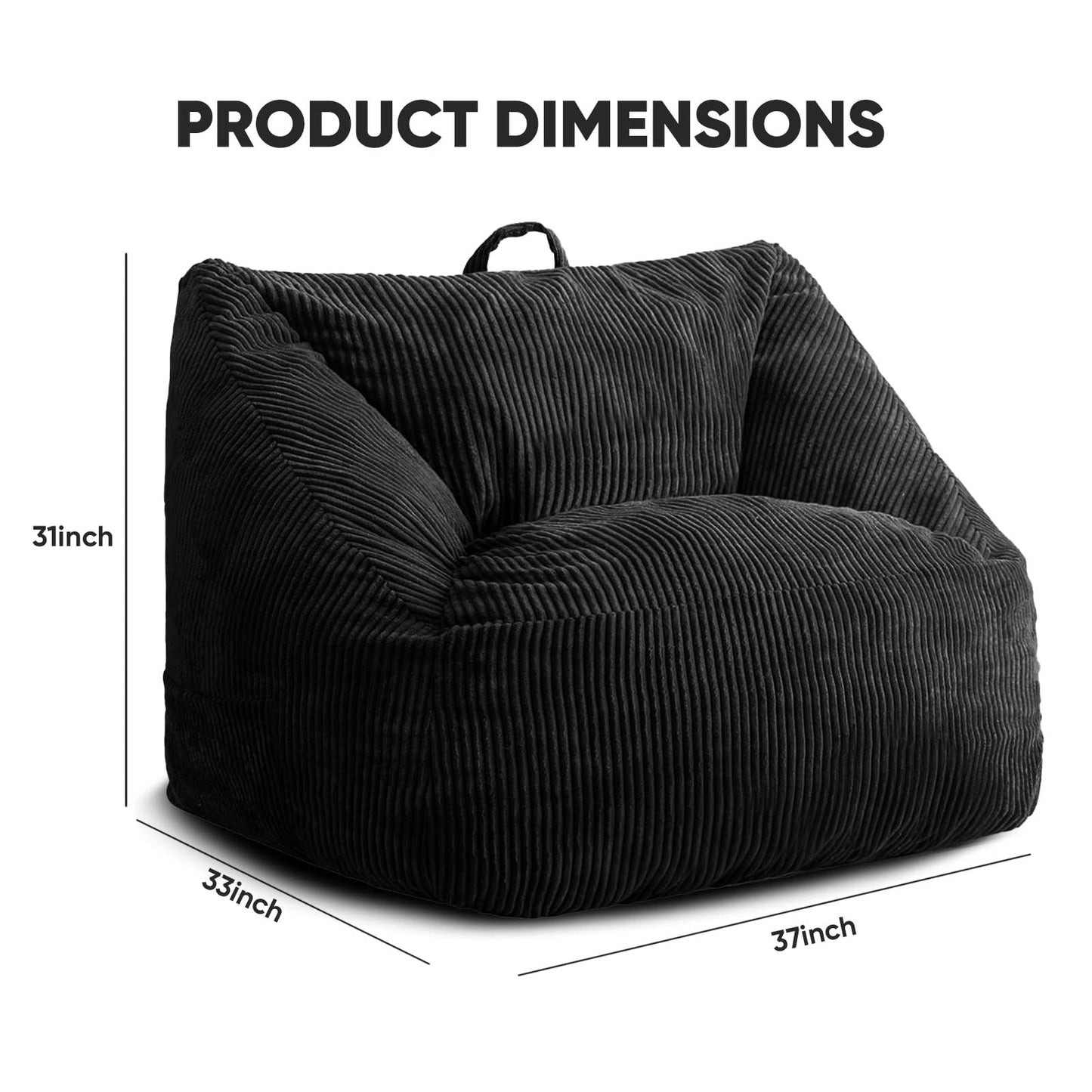 Giant Bean Bag Chair with Memory Foam