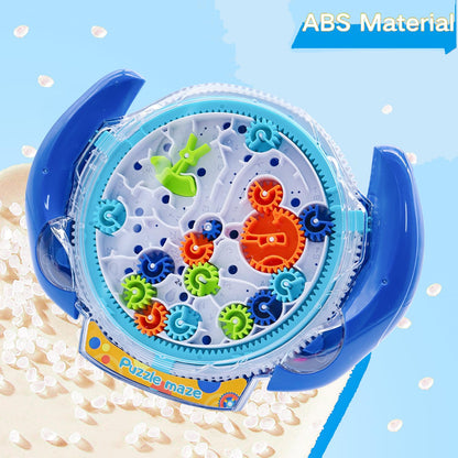 conulog Puzzles for Kids, 3D Gravity Maze Puzzle Game Handheld Brain Teaser Fidget Toy Memory Sequential Maze Ball Puzzle Toys Travel Toys Gift for Boys Girls Ages 3 and up-Blue