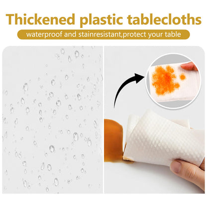 XSEINO 8 Pack Disposable Tablecloths for Events