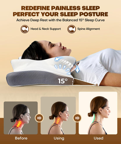Cozyplayer Ergonomic Neck Pillow for Pain Relief
