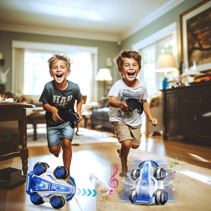 LOOZIX Upgraded Remote Control Car 360° Spins RC Car 2- in-1 Anti-Gravity RC Racer Wheelie Drift Stunt Car with Lights&Music Birthday Gifts Toys for 6 7 8 9 10 11 12 Year Old Boys