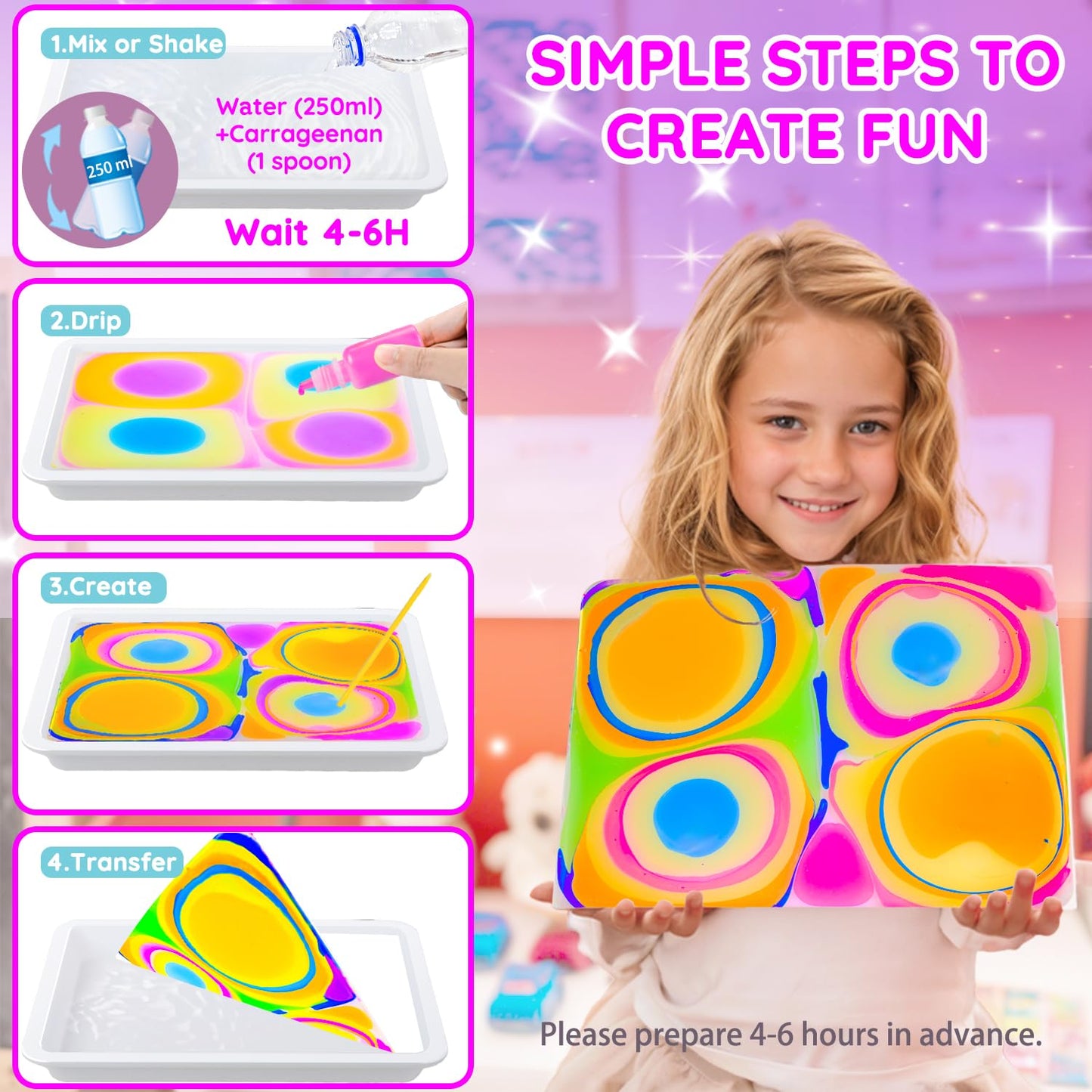 Marbling Paint Art Kit for Kids by MOMUSE