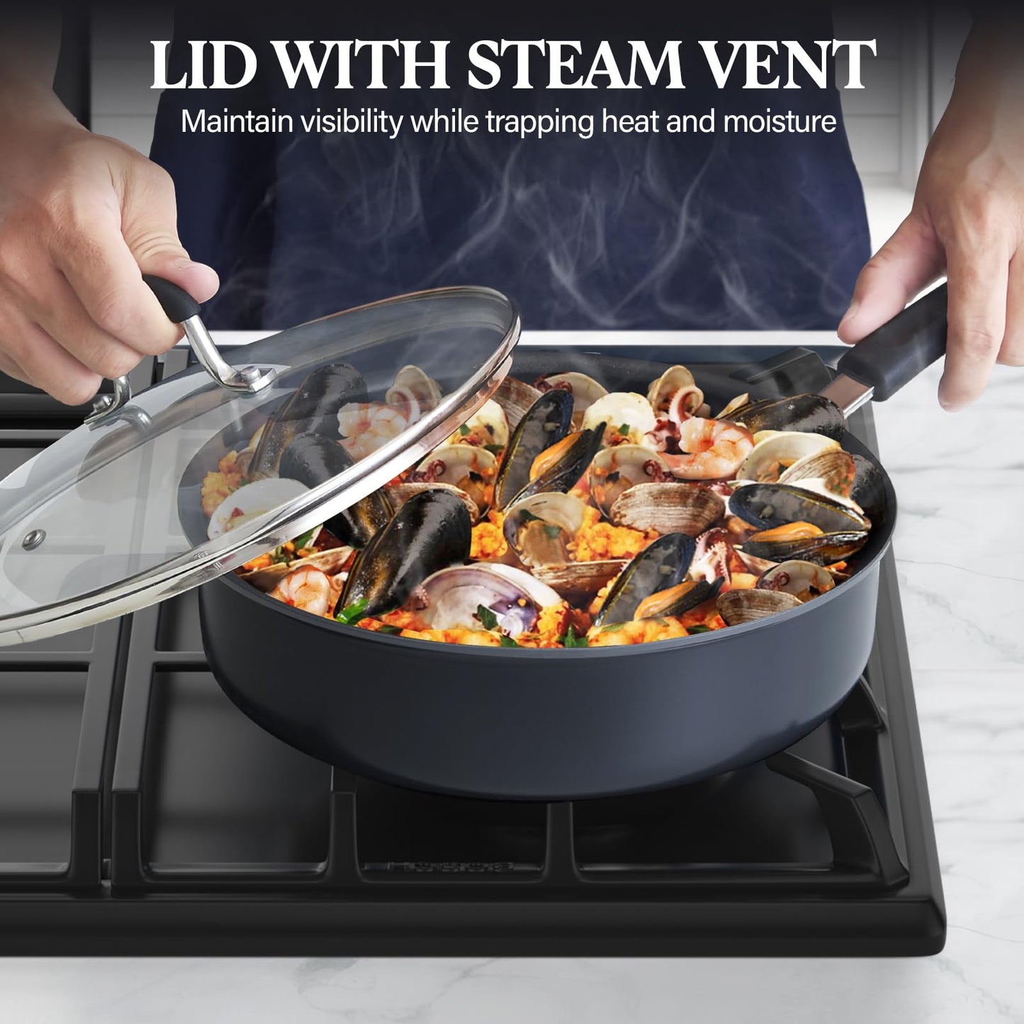 10 Quart Cook N Home Nonstick Stockpot with Lid