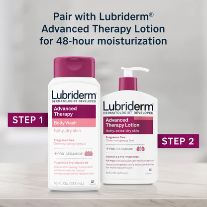 Lubriderm Unscented Body Wash for Dry Skin