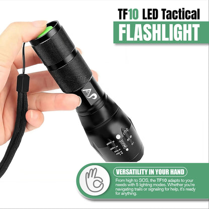 A&P Tactical Waterproof Flashlight with 5 Modes
