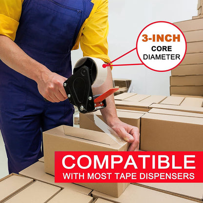 SCESSPACK Packing Tape(18 Rolls),2.0Mil Packaging Tape for Shipping Moving Sealing,1.88 Inch x 60 yd Per Roll,Total 1080 Yards