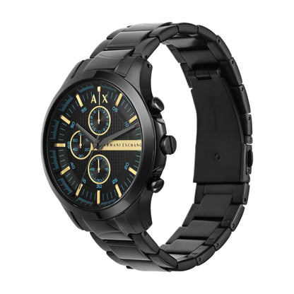 A｜X ARMANI EXCHANGE Men's Chronograph Black Stainless Steel Watch (Model: AX2164)