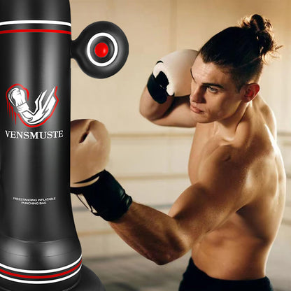 Vensmuste Punching Bag for Adults Teens, 69" Inflatable Freestanding Punching Bag with Boxing Gloves, Inflation Pump and Jump Rope, Suitable for MMA Karate Kickboxing Boxing