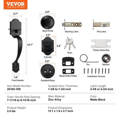 VEVOR Front Door Handle and Deadbolt Set