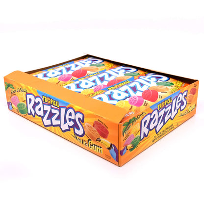 Razzles Tropical Flavor Candy/Gum - 24 Pack