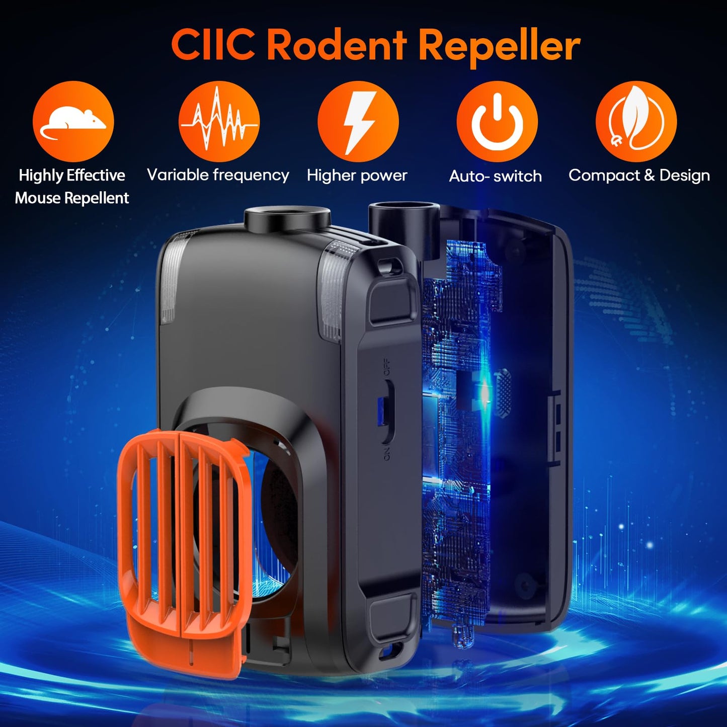 2 Pack Ultrasonic Mouse Repellent for Car Engines