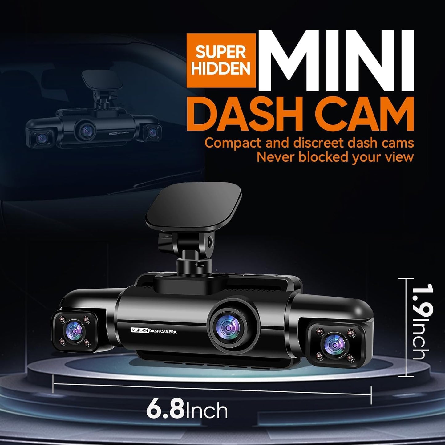 4-Channel FHD Dash Cam with Night Vision