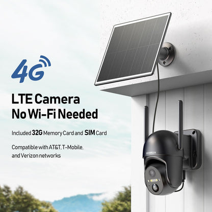 SEHMUA 4G LTE Solar Security Camera Outdoor