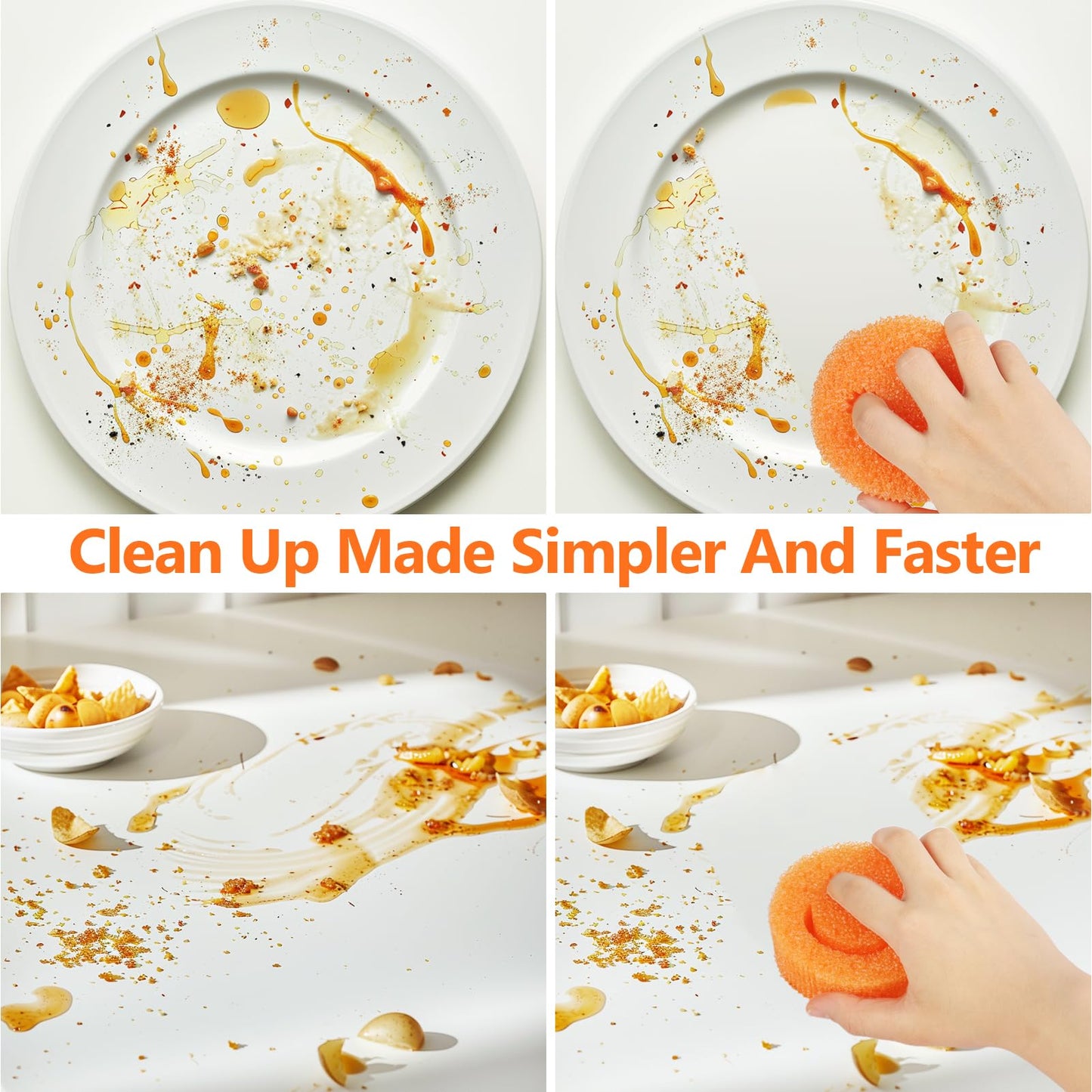 6 PCS Scratch-Free Kitchen Sponges