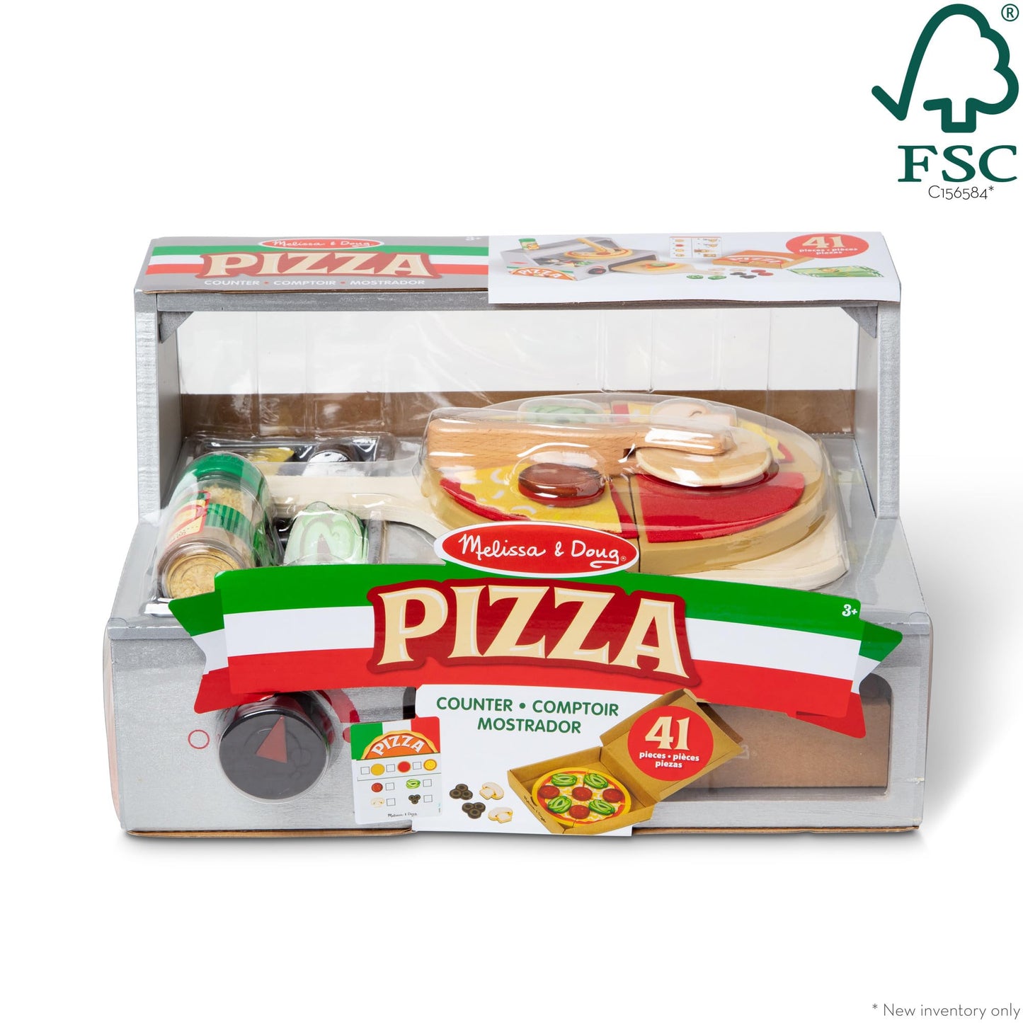 Melissa & Doug Wooden Pizza Play Set - 41 Pieces