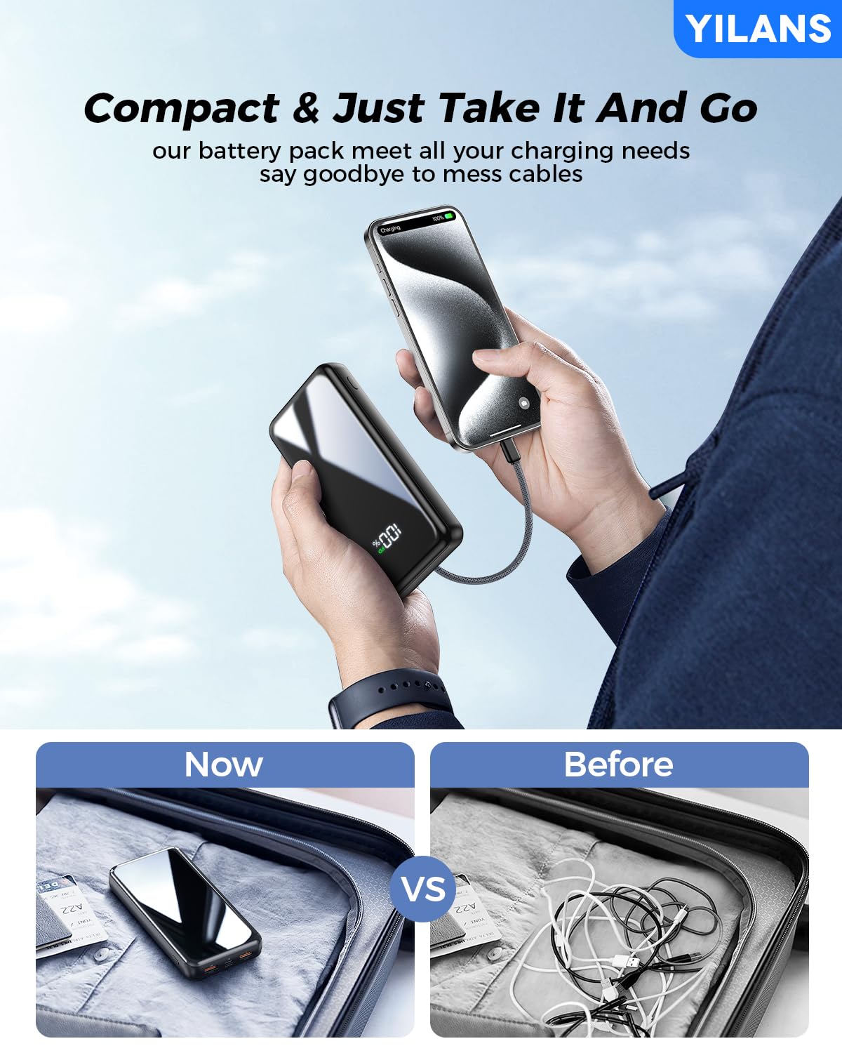 Portable 42800mAh Fast Charging Power Bank