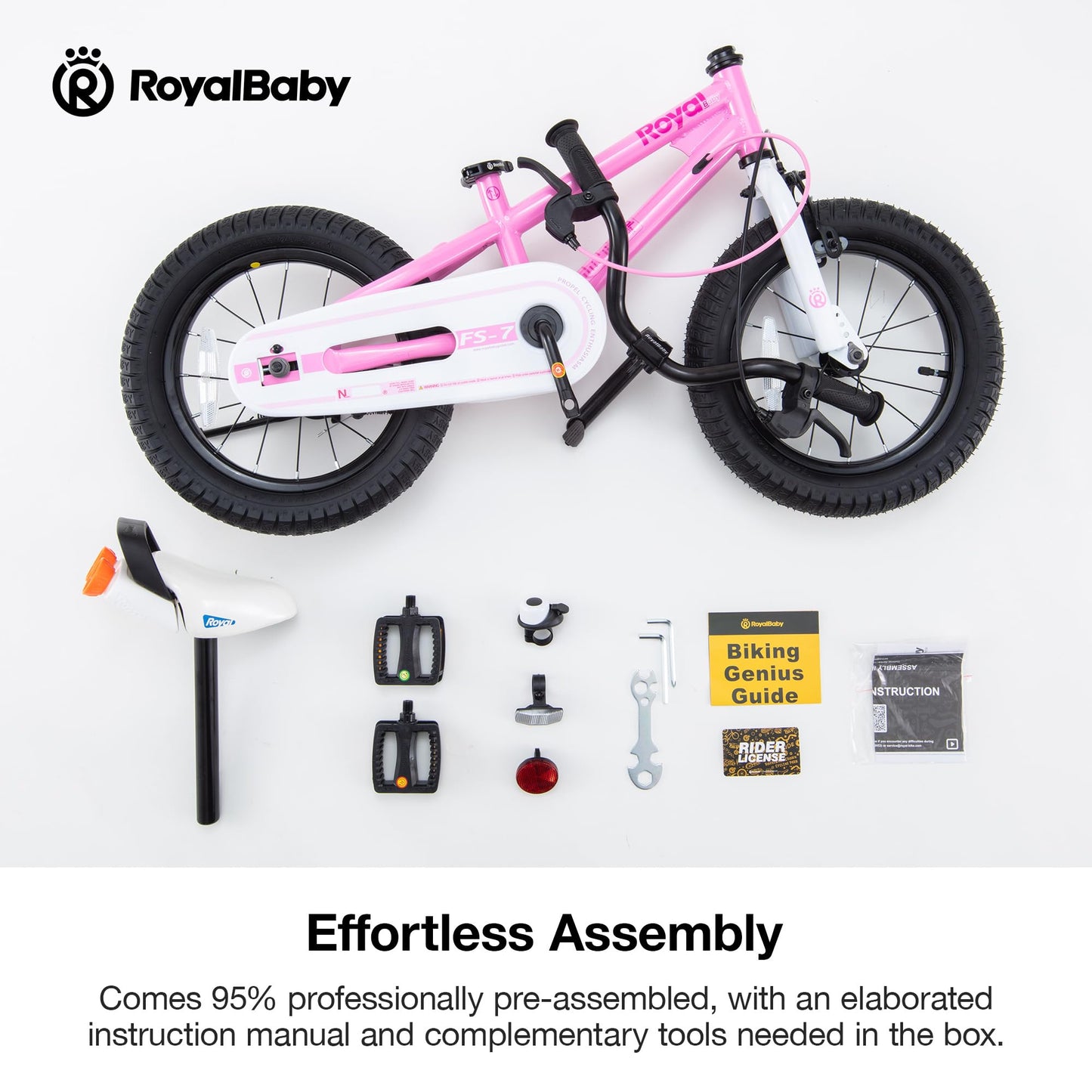 RoyalBaby Freestyle 7 Kids Bike for Ages 3-5