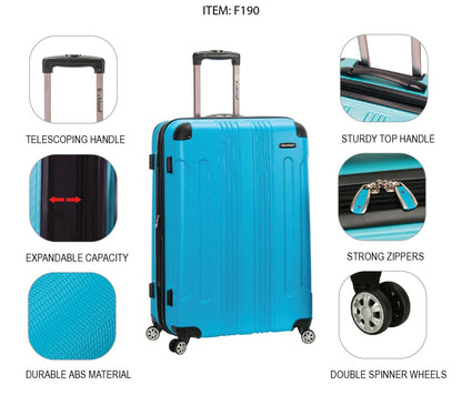 Rockland Hardside Expandable Luggage Set, Black
