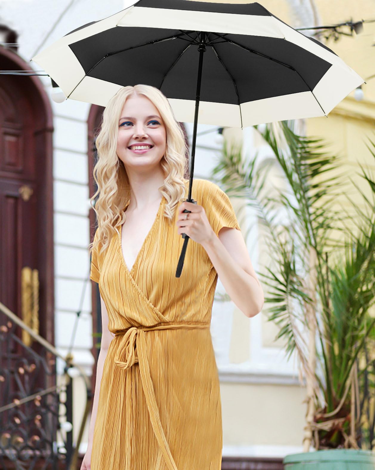 LEAGERA Compact Travel Umbrella for Women