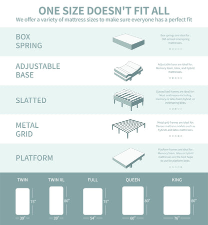 ADDNUSS 12" Memory Foam Hybrid Mattress Queen