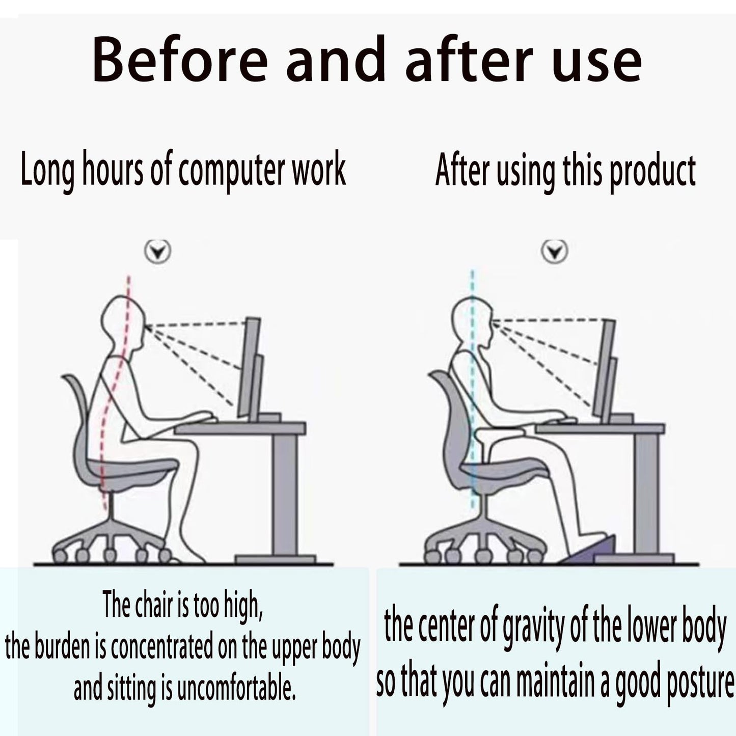 Ergonomic Rocking Foot Rest for Office Use
