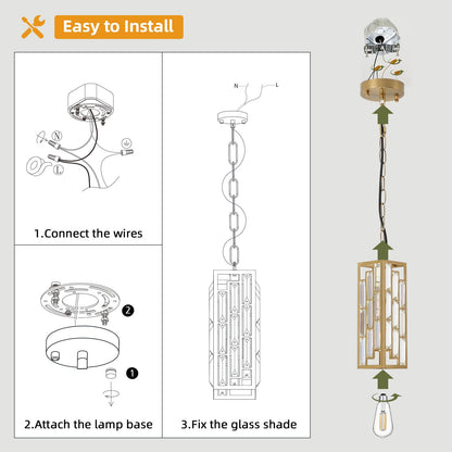 Modern Mini Gold Pendant Light for Kitchen