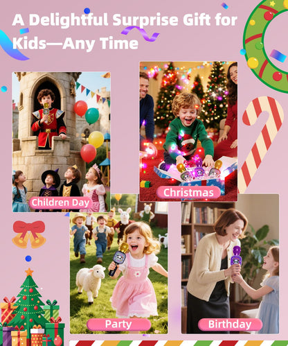 Qnxoat r Bluetooth Karaoke Microphone Toy for Kids