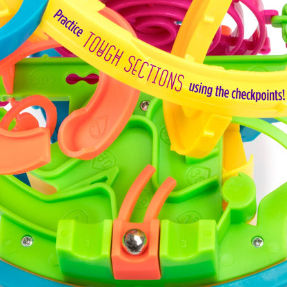 Gyronaut Obstacle 3D Puzzle Ball & Display Stand|Beginners 138 Tangled & Twisted Interactive Maze Obstacles| Alpha