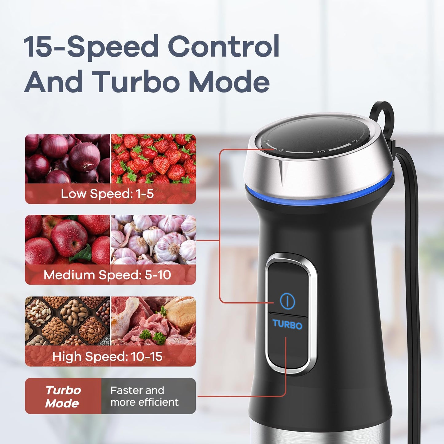 5-in-1 Immersion Hand Blender with Accessories