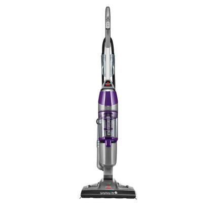 Bissell Symphony Pet Steam Mop and Steam Vacuum Cleaner for Hardwood and Tile Floors, with Microfiber Mop Pads, 1543A,Purple, Sky Blue