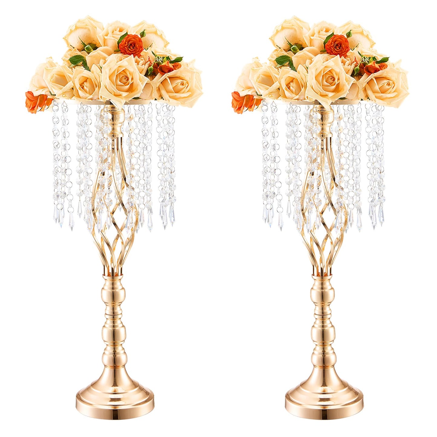 VEVOR Gold Crystal Wedding Centerpieces 2PCS 55cm