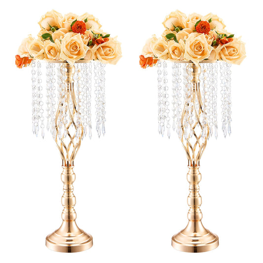 VEVOR Gold Crystal Wedding Centerpieces 2PCS 55cm