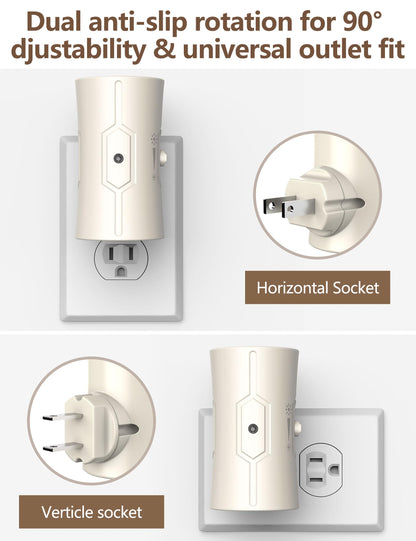 2 Pack LED Night Light with Adjustable Brightness