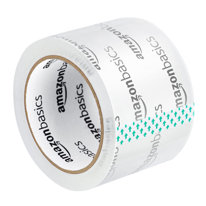 Amazon Basics Extra-Wide Packing Tape, Designed for Moving, Storage and Packing, Shipping and Mailing, Extra-Wide: 2.83"W, Crystal Clear, 6-Pack