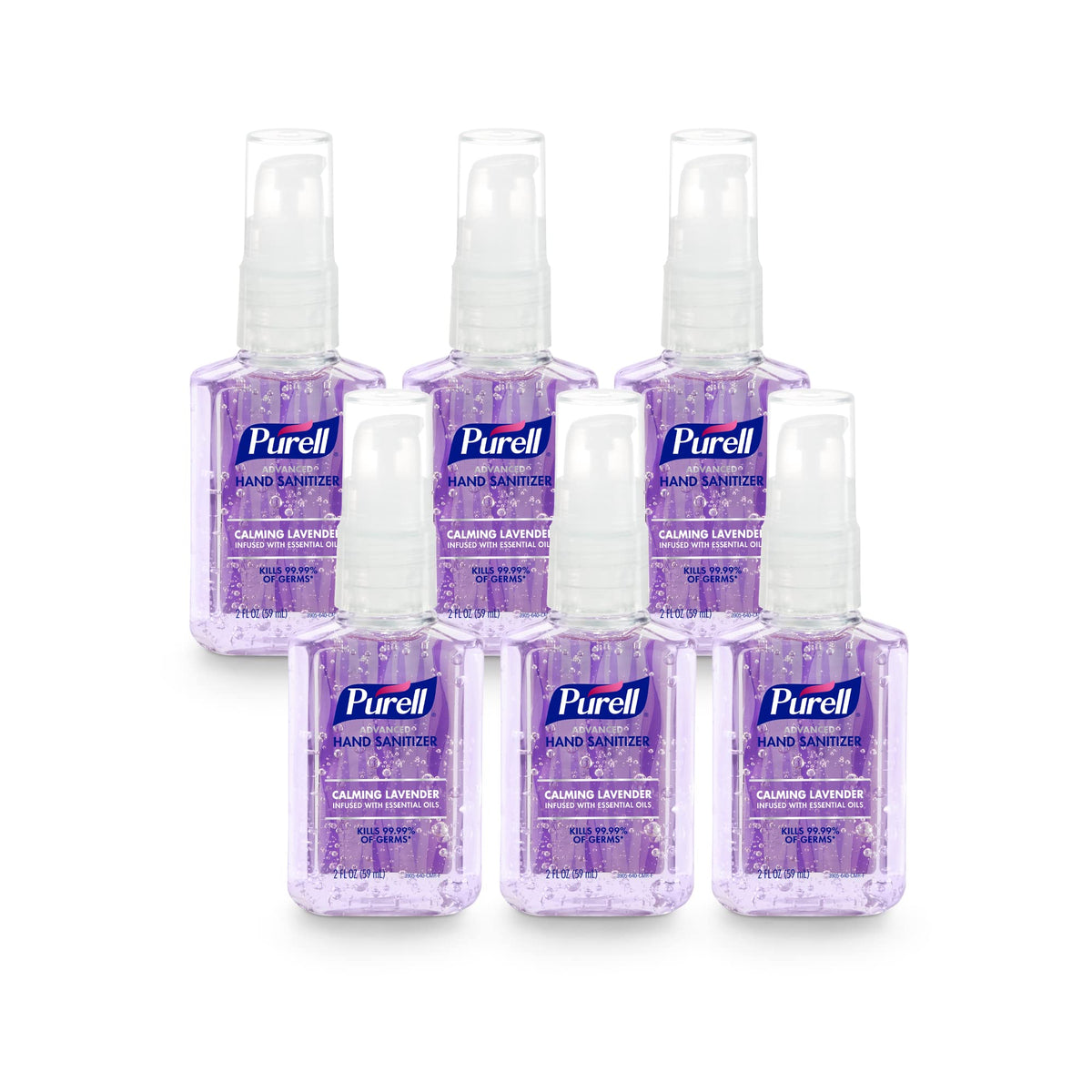 6 Pack Purell Travel Hand Sanitizer Gel Bottles