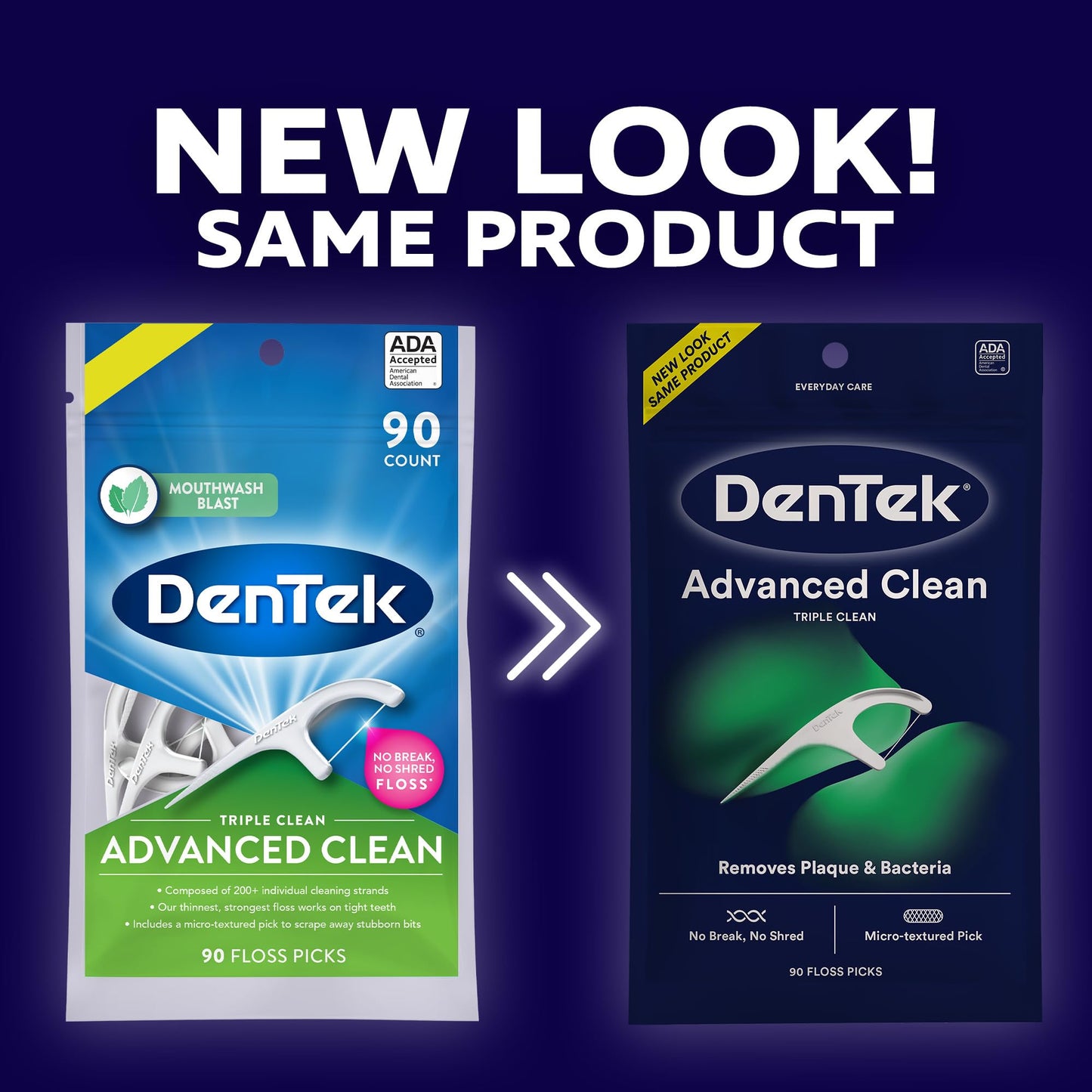 DenTek Advanced Clean Floss Picks, 90 Count