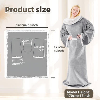 IFNOW Cozy Wearable Blanket with Sleeves