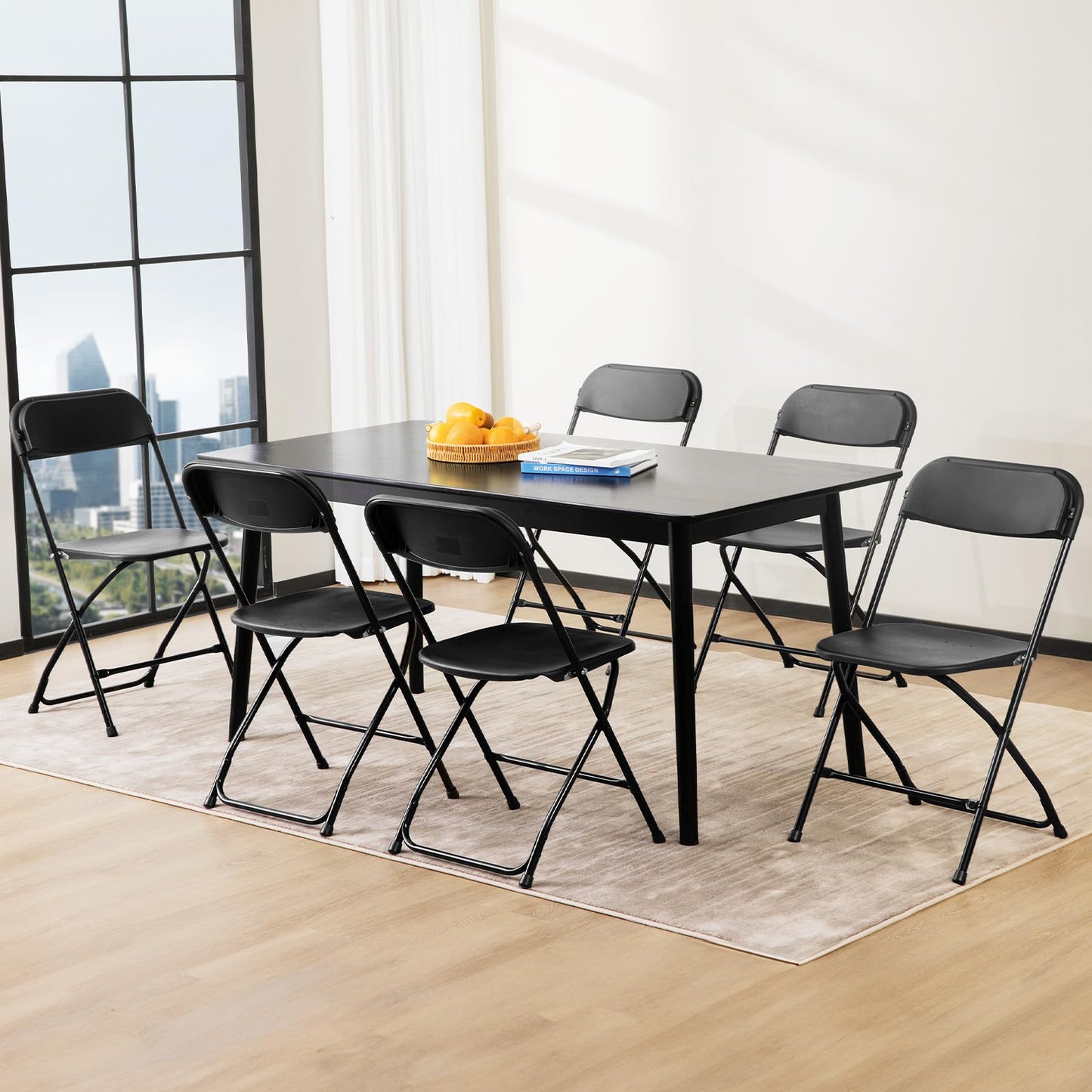 Sweetcrispy 4-Pack Folding Chairs, 330 lb Capacity